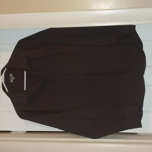 Dark charcoal, button long sleeve 2XL